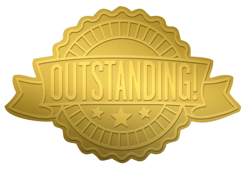 Great Papers! Outstanding Ribbon Embossed and Gold Foil Certificate Seal, 1.75", 48 Count (20104102) - Image 1